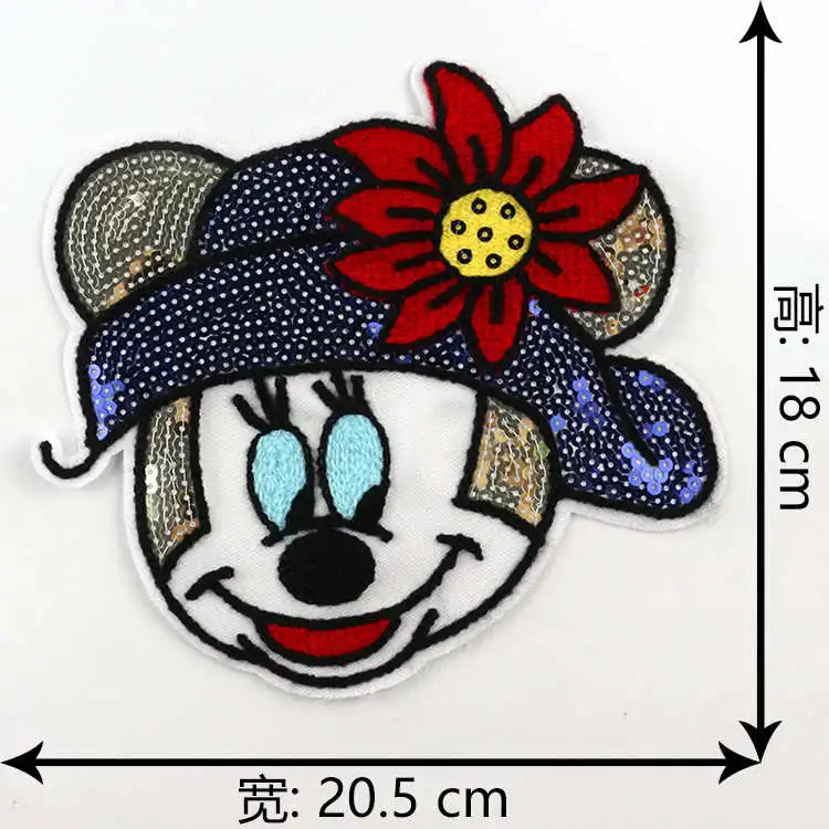 Disney cartoon Minnie Mickey clothes stickers embroidered stickers wild fashion stickers clothes patch decorative cartoon sticke - Цвет: E