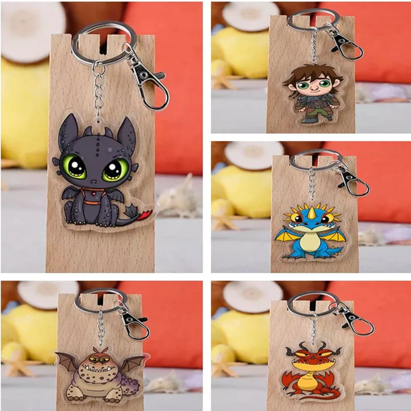 

How to Train Night Fury Your Dragon 3 keychains Deadly Nadder Monstrous Nightmare Terrible Terror Gronckle key chain for kids