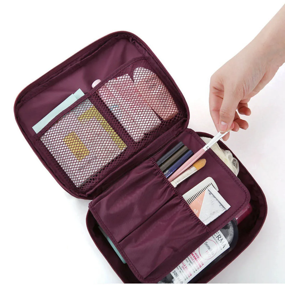

cosmetic bag makeup organizer Portable Travel Cosmetic Bag Makeup Case Pouch Toiletry Wash Organizer Pouch Mala De Maquiagem L2