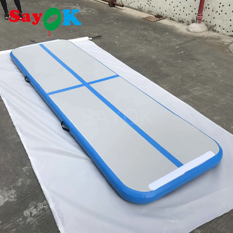 3m Cheap inflatable gymnastics mat with electric air pump, inflatable
