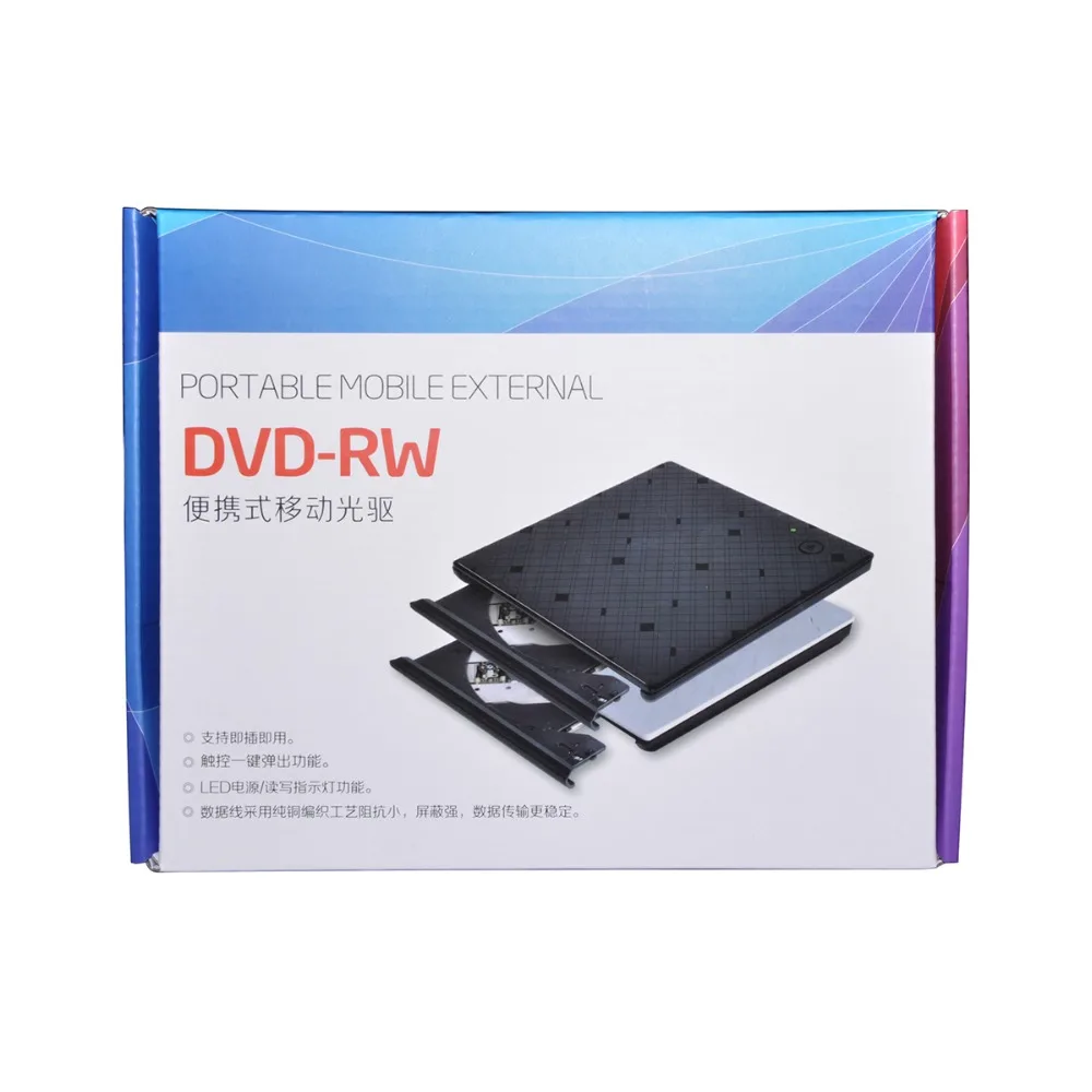 Deepfox USB 3.1 Type C CD/DVD RW Burner Optical Drive CD/DVD ROM Player For Macbook Matebook With Inductive Touch Switch