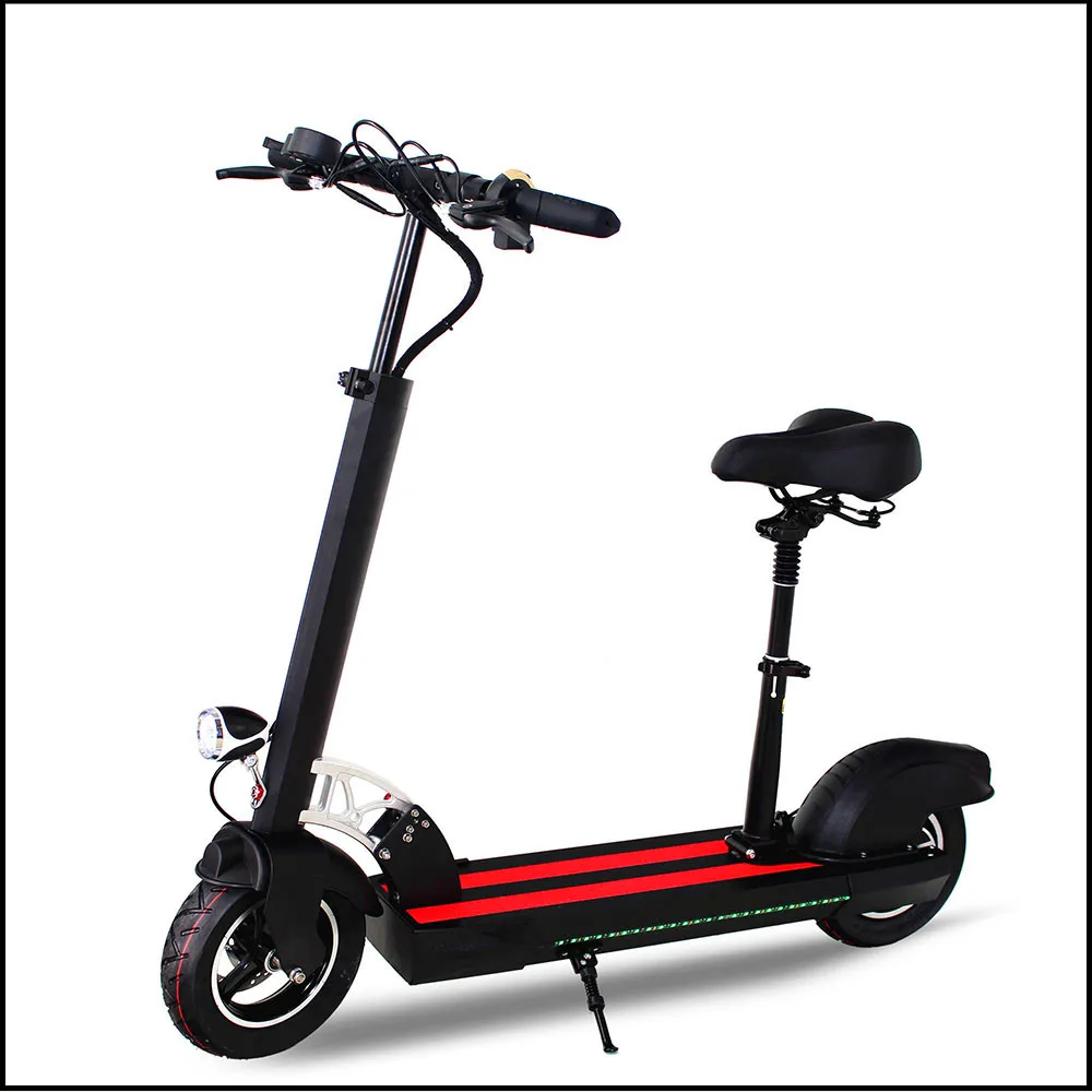Foldable two wheel hoverboard electric scooter with Shock absorber and alarm