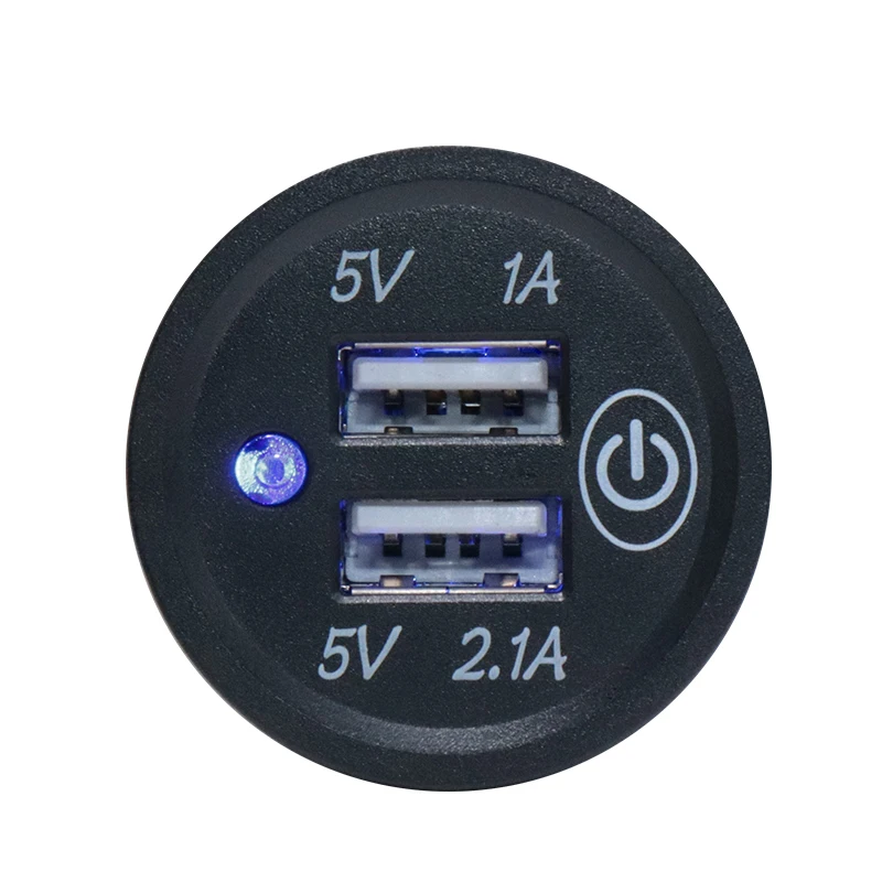 5V 2.1A 12 24V двойное Usb Автомобильное зарядное устройство Универсальный адаптер