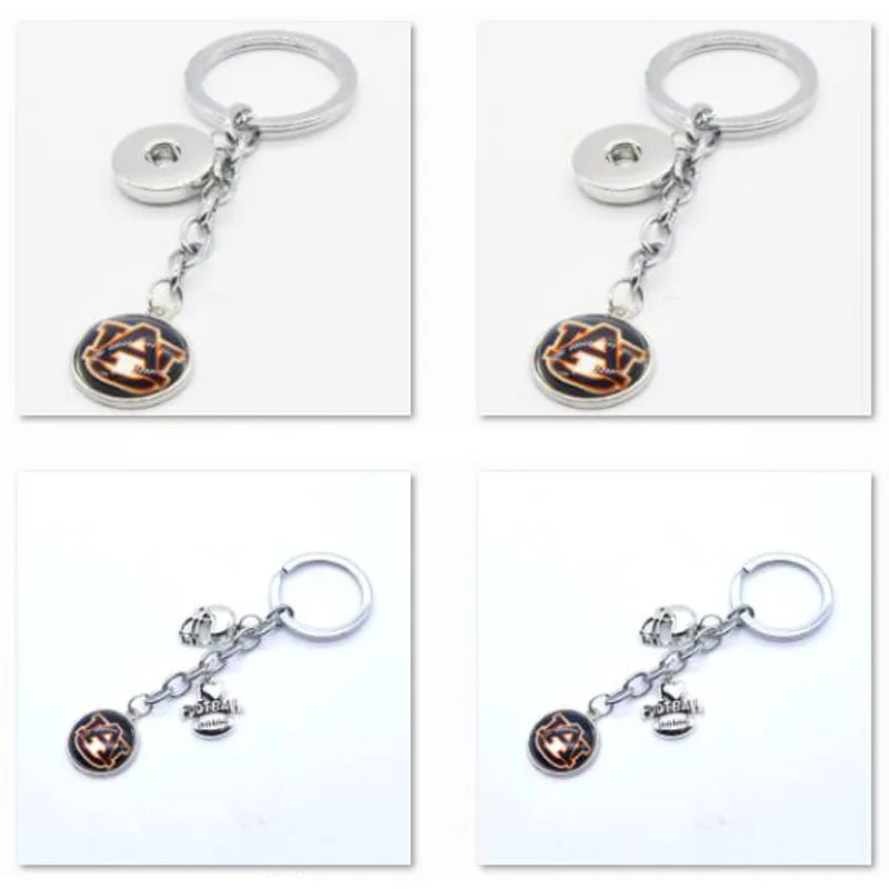 

2018 New Football Keychain Auburn Tigers Charm Key Chain Car Keyring for Women Men Party Birthday Keyrings Gifts