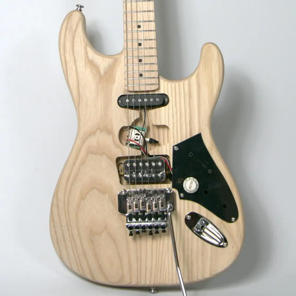 

Hot selling original color DIY electric guitar Chrome hardware guitar