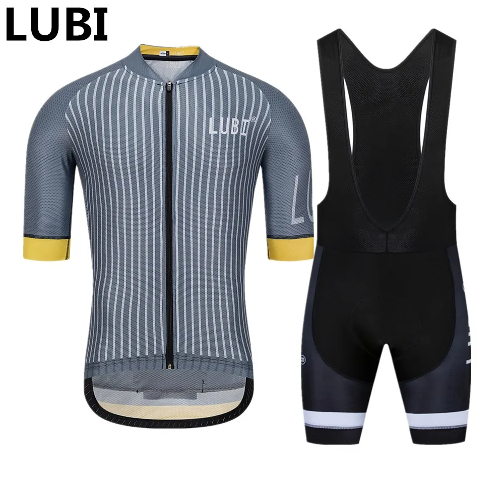 LUBI الرجال الصيف الدراجات جيرسي مجموعة ارتداء للصدمات هلام سادة MTB الجوارب الملابس مجموعات الدراجة الطريق الملابس دعوى روبا Ciclismo hombre