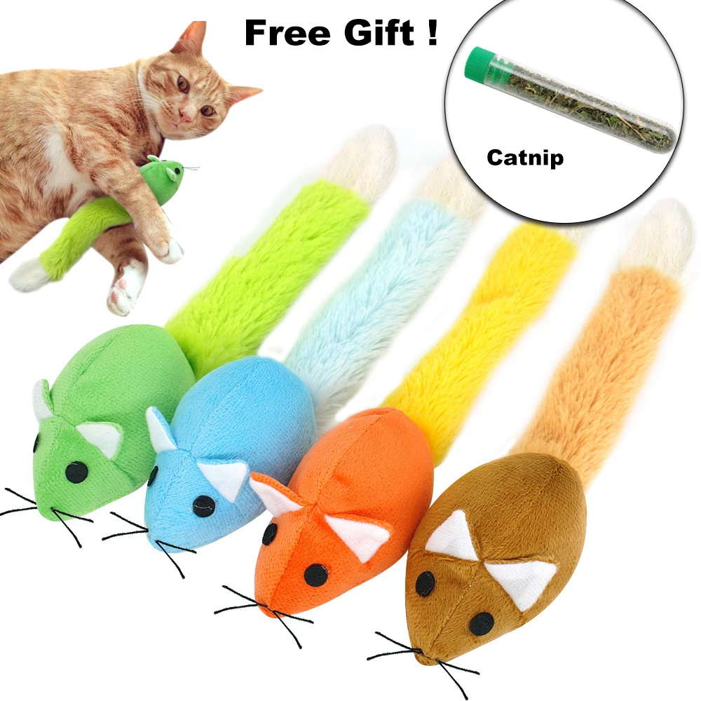 

Catnip Cat Toy Plush Soft Pet Toys for Cats Interactive Mice Mouse Toys fro Cat Funny Kittens Training Toys Play Games TY0019