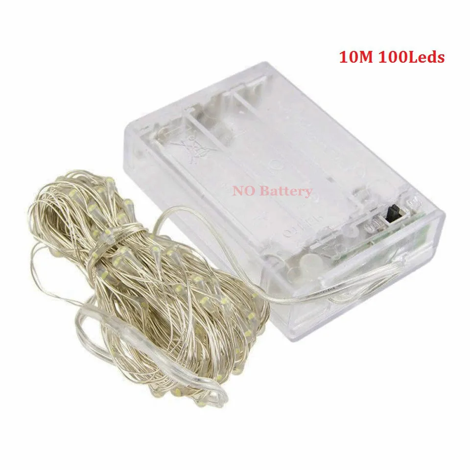 2M 3M 5M 10M Copper Silver Wire LED String lights Holiday lighting For Fairy Christmas Tree Wedding Party Decoration | Лампы и