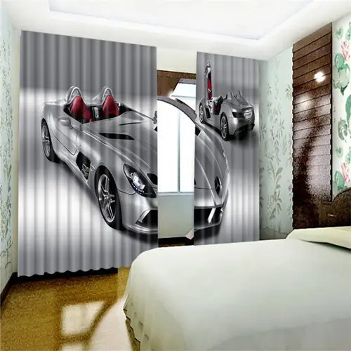 CustomizedLuxury роскошных автомобилей 3D Затемненные окна Шторы шторы для гостиной кровать в номере Hotel Настенный Гобелен Cortinas - Цвет: 2