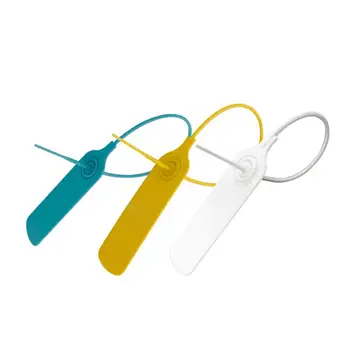 

50pcs plastic seal cable tie tag size 24x53mm 300mm one-time use anti-theft label for shoes bag NEW wholesale price