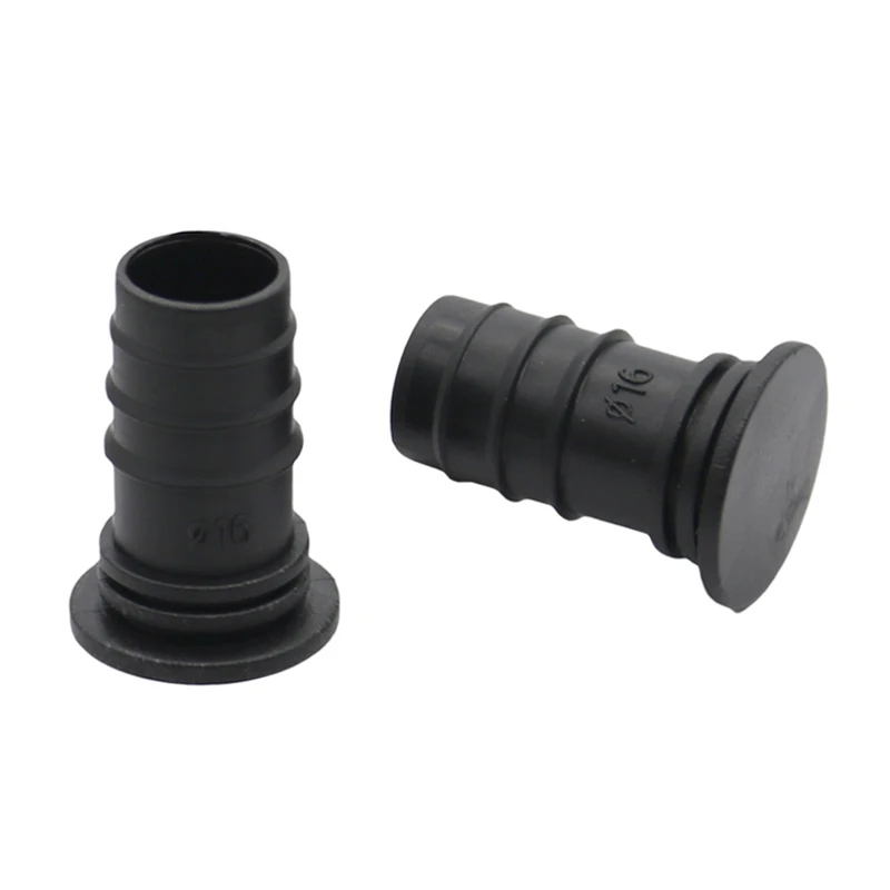 

16 mm Hose Plug Water Quick Connectors Agriculture Garden Irrigation Pipe Fittings Hose Adapter with Barb 200 Pcs