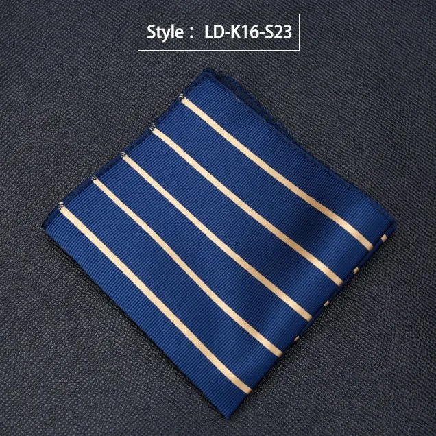 LD-K16-S23 Мужской носовой платок, роскошный жаккардовый галстук для мужчин, подарки, Пейсли, карманное квадратное полотенце, Hankies, модные аксессуары для формального платья, галстук - Цвет: LD-K16-S23
