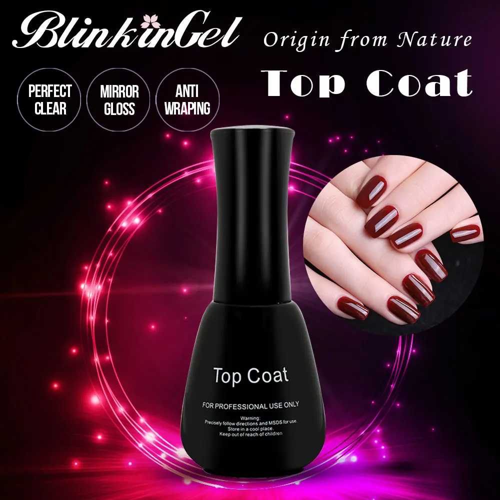 BlinkinGel грунтовка ногтей кислоту Matte Top Coat Жидкий Праймер 15 мл ногтей резиновая основа грунтовка для ногтей Multi- применение Top& Base Coat