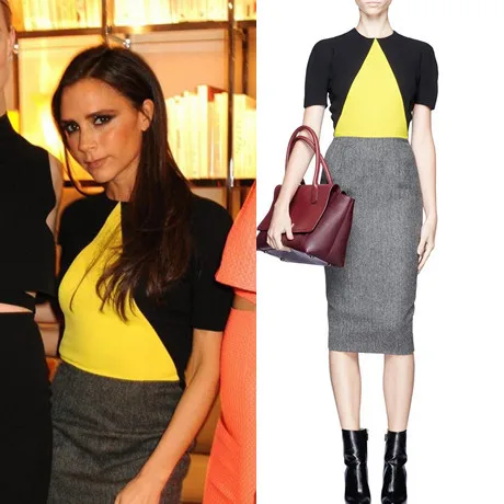 Victoria Victoria Beckham Colour Block Dress $604 - Buy AW16 ...