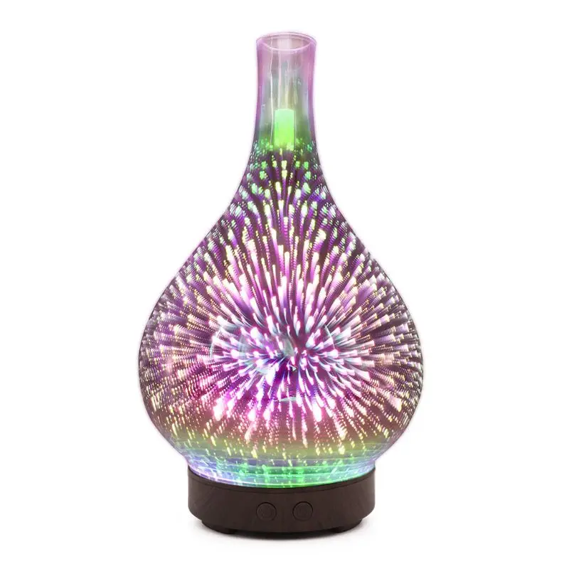 

2019 Firework Night Light Ultrasonic Essential Oil Diffuser Aroma Aromatherapy Fine Fog Humidifier Anti Slip Base Room Car Decor