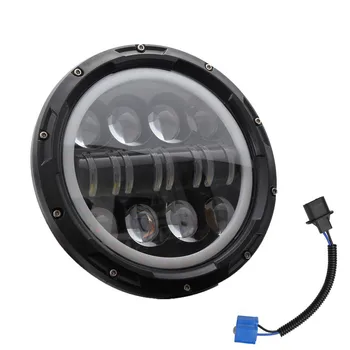 

Car headlight fog high power Round 7Inch 500W LED Headlight High Low Beam For Jeep Wrangler JK TJ Plating 9-30V