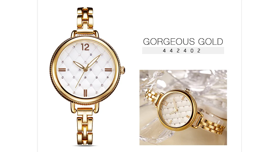 diamante watchstainless aço à prova dwaterproof água