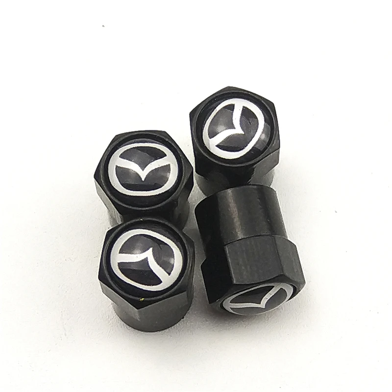 

4Piece/set black Sport CAR Styling Auto Accessories Car Wheel Tire Valve Caps Case for Mazda 2 3 for Mazda 6 CX-5 CX5 car
