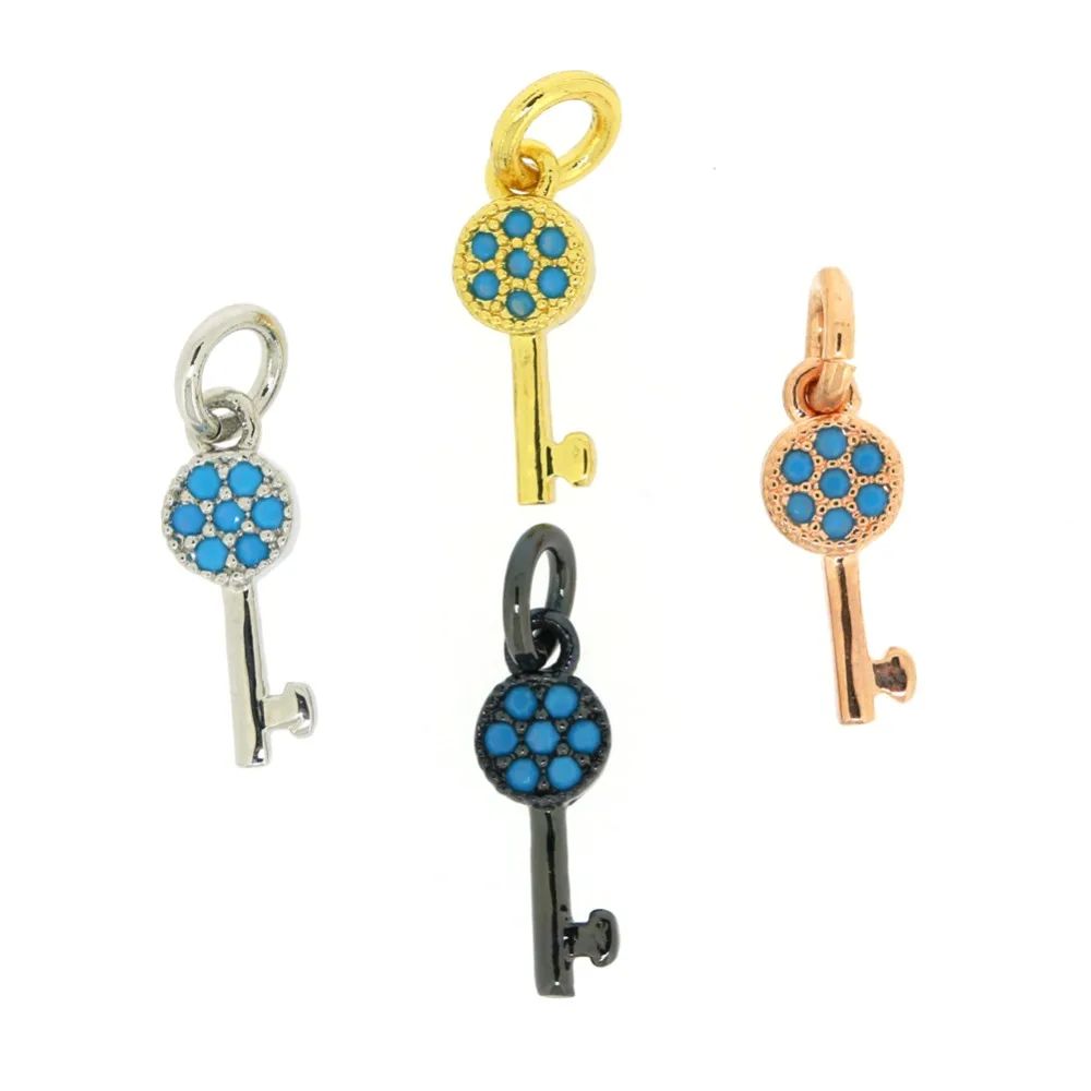 Cute Metal Small Key Charms for Jewelry Making DIY Key Pendant Charms