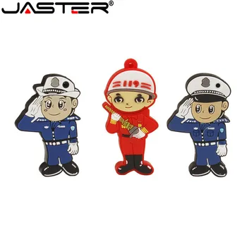 

JASTER New arrival police man usb flash drive traffice police pendrive 4GB 8GB 16GB 32GB 64GB gift memory stick