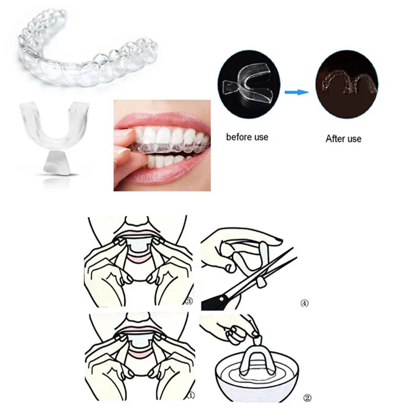 2 шт./лот, силиконовая Ночная Защита рта для зубов, сжимающая зубы, шлифовальная Стоматологическая система для укуса и сна, отбеливающая поднос для рта