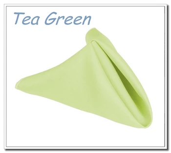 

100pcs/lot Wedding&Banquet Decoration Luxury 40*40cm 100% Polyeste Tea Green Napkin Wedding Cloth Napkins