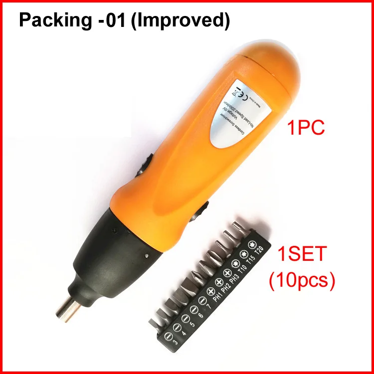 Новая электрическая Беспроводная электродрель-отвёртка 6 в+ 11 шт. Набор отверток для домашнего использования DIY Инструменты(цвет случайный - Цвет: PACKING LIST01