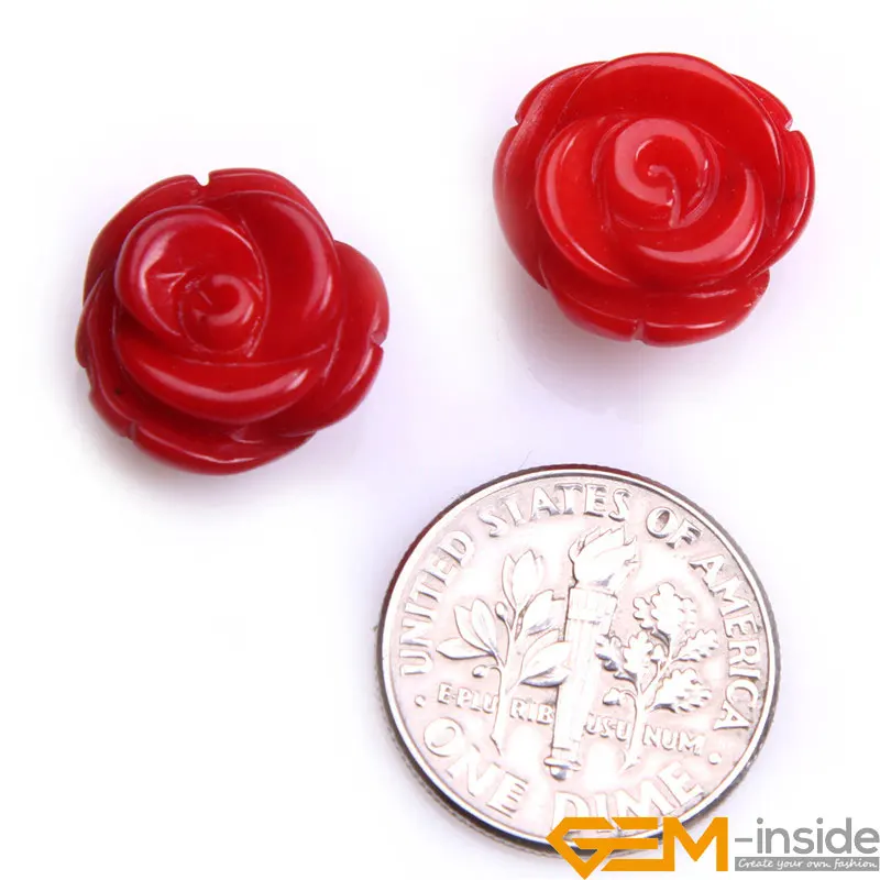 Coral Rose Carved Natural Coral Beads DIY Beads For Fashion Jewelry