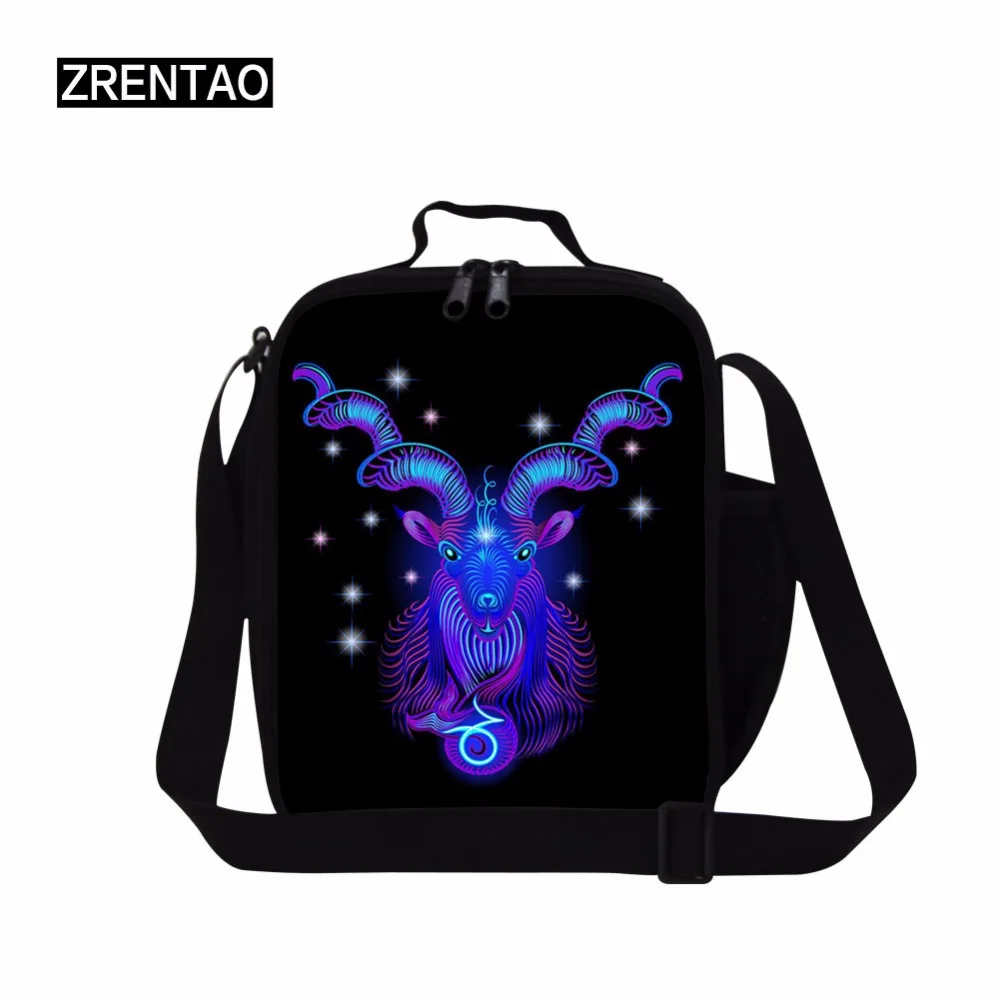 Caixa do Alimento Protable para Viagens Zrentao Crianças Recipiente Pequeno Piquenique Crossbody Duplo Zíper Bolsas Térmicos