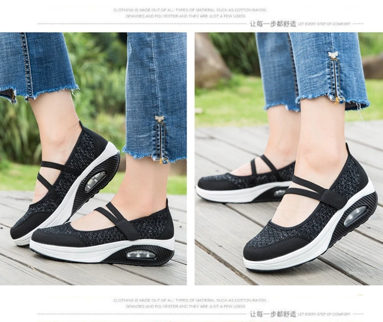 Women Mesh Air Cushion Shake Female Thick Bottom Summer Soft Casual Deodorant Hollow Pharmacy Hospital Nurse Work Shoes