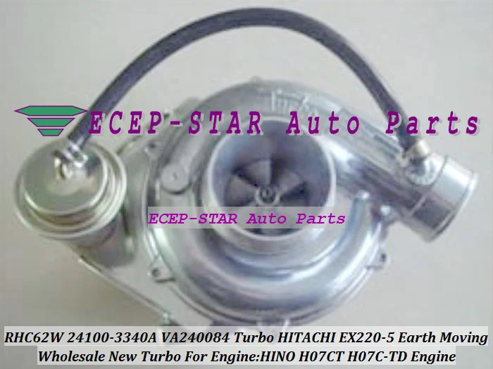RHC62W 24100-3340A 24100-3340 VA240084 24100-3260A Turbo Turbocharger For Hitachi EX220-5 Earth Moving HINO H07CT H07C-TD Engine (4)
