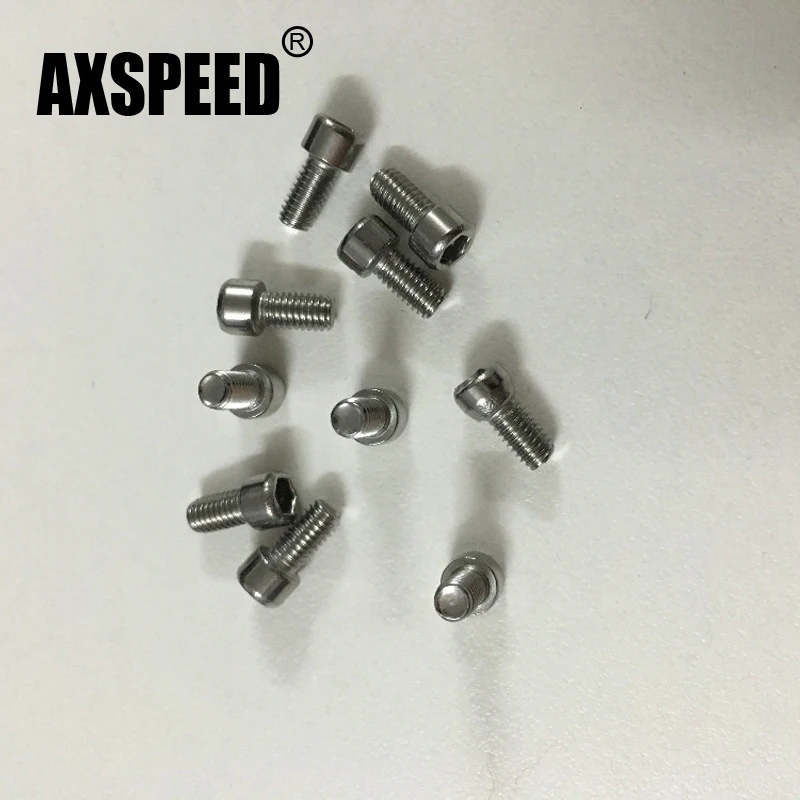 10pcs Silver 1/10 RC Crawlers Cars Wheels Rims Screws Wheels Hubs