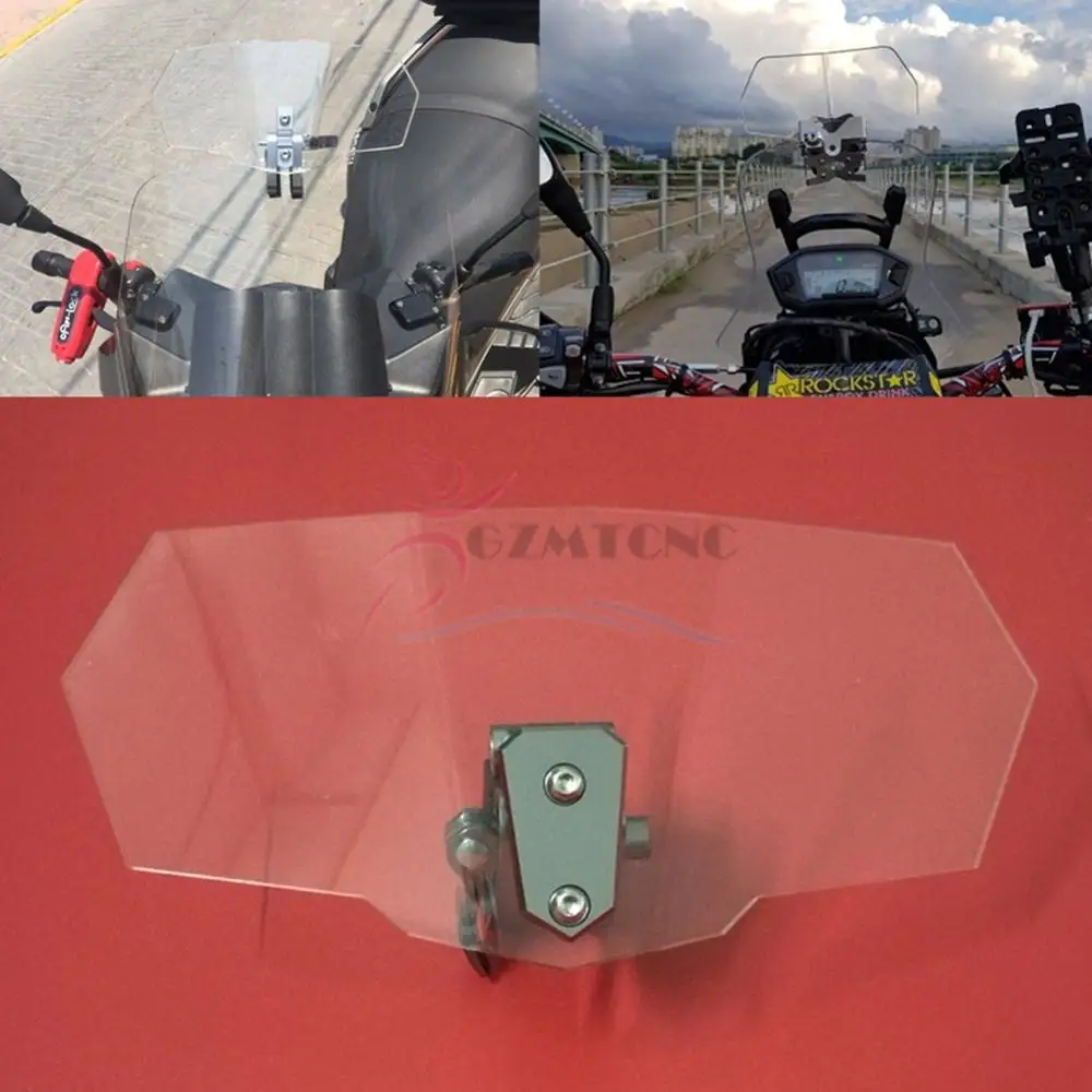 Universal Motorcycle Risen Clip On Windscreen Windshield Extension Spoiler Air Deflector For BMW R1200GS