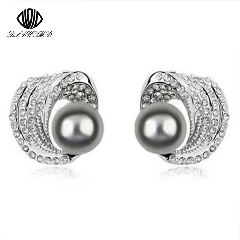 

2017 Fashion Austria black pearl earrings boucle d'oreille statement earrings for women's gift