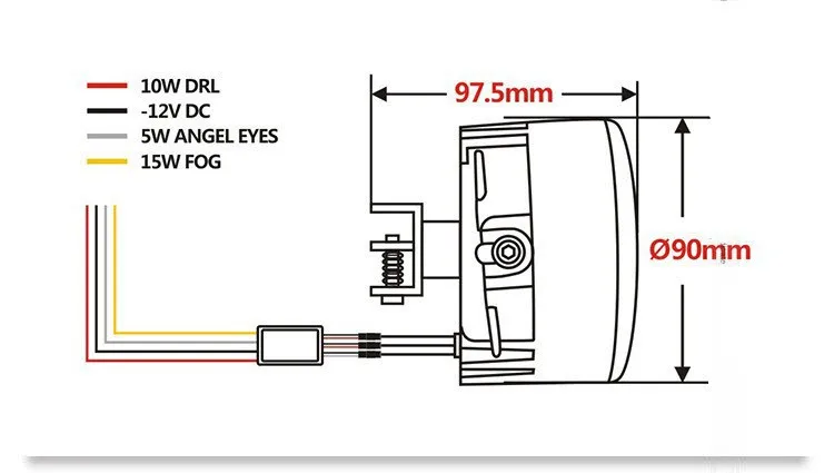 Eemrke для Ford C-Max 2010-2014 3 в 1 СИД DRL Ангел глаз противотуманных фар автомобиля укладки высокая Мощность Габаритные огни аксессуар