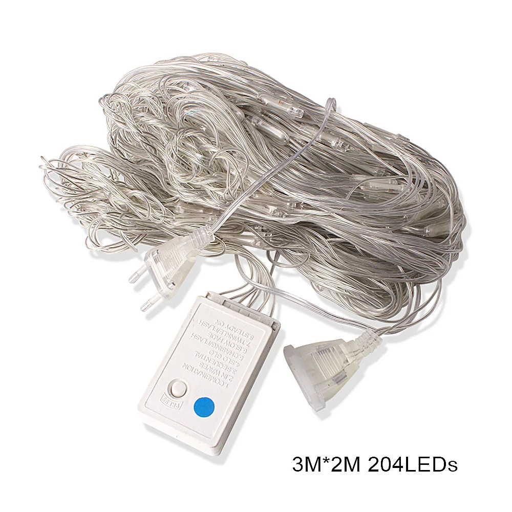 Mesh Net Waterproof LED Holiday String Light Fairy Light Garland For Outdoor Wedding Christmas Party Decoration memory function (11)