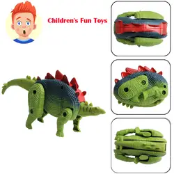 Динозавр игрушки для детей Пластик Dinosaurios де Juguete рисунок игрушки-Динозавры преобразования Моделирование Коллекция подарок K417