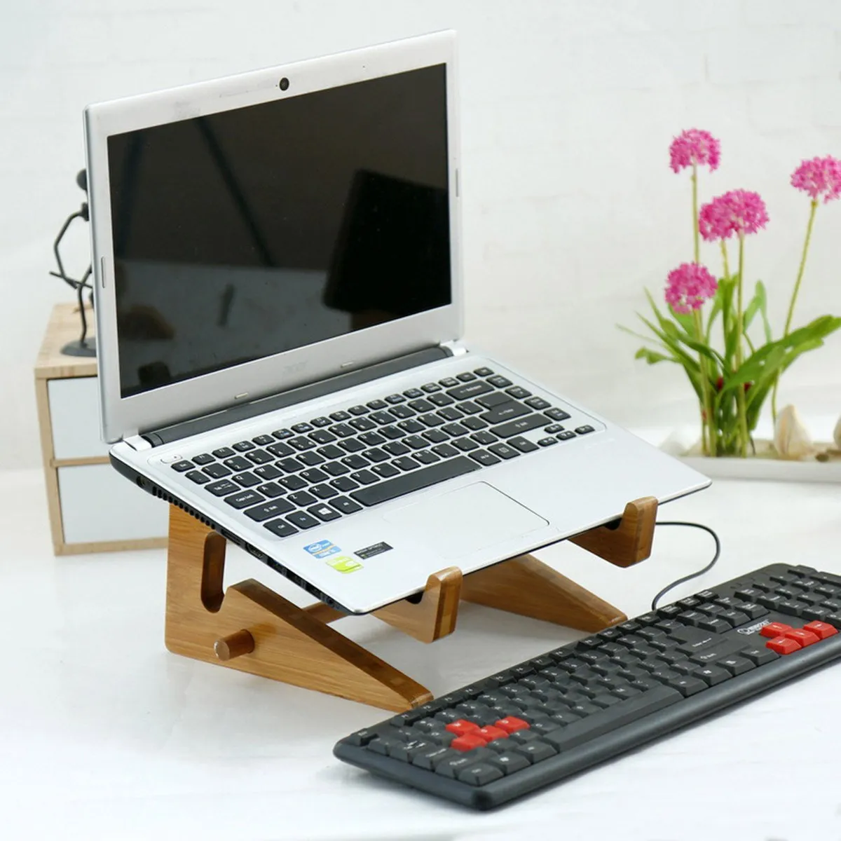 انفصال laptop desk laptop حامل خشبي حامل جبل ل بوك كمبيوتر لوحي محمول المحمولة lapdesks مع وظيفة التبريد