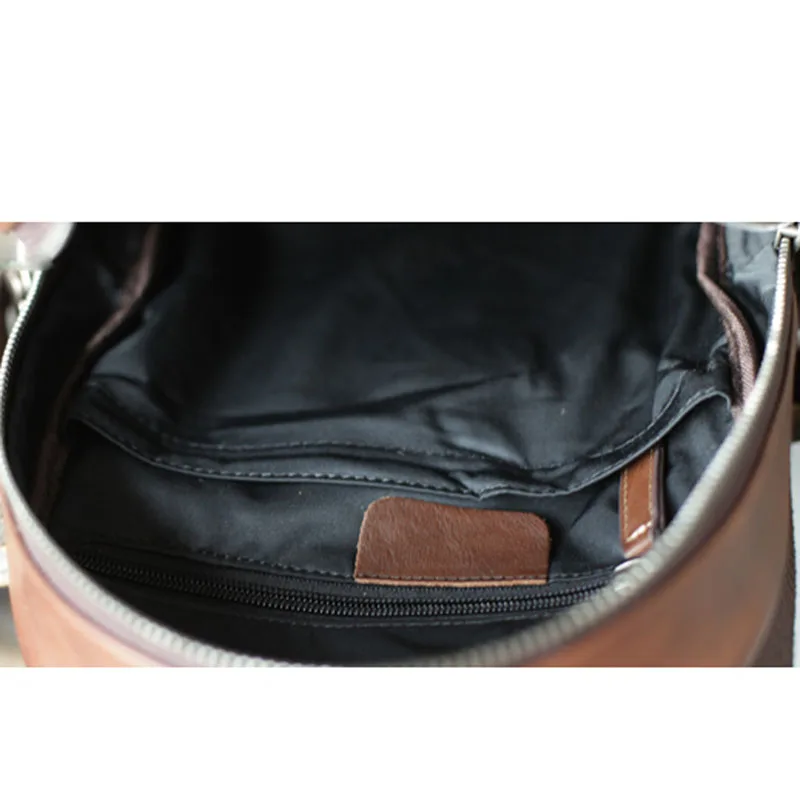 Main Femelle Cuir Épaule Nouveau Souple Sac Rétro Sacs À 1 Dos En Shell Véritable Femmes La Brun qwH6w1PA