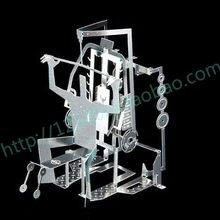 Персонализация флип фитнес мужской вырез качество из нержавеющей стали 3D металлическая карта