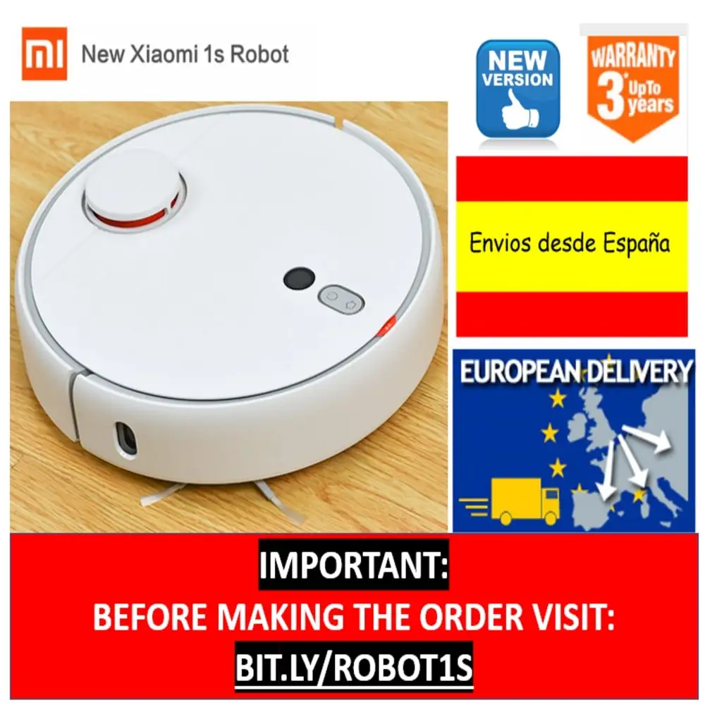 

Xiaomi Robot 1S Vacuum Cleaner Mi Robot for Home Automatic Sweep Dust Sterilize LDS Smart Planned Mijia App Remote Control