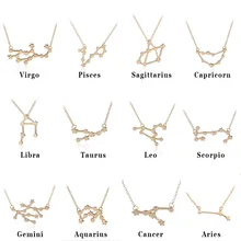 SMJEL doğum günü takı Leo zodyak astroloji kolye yıldız işareti 12 takımyıldızı kişiselleştirilmiş kolye ve kolye bijoux