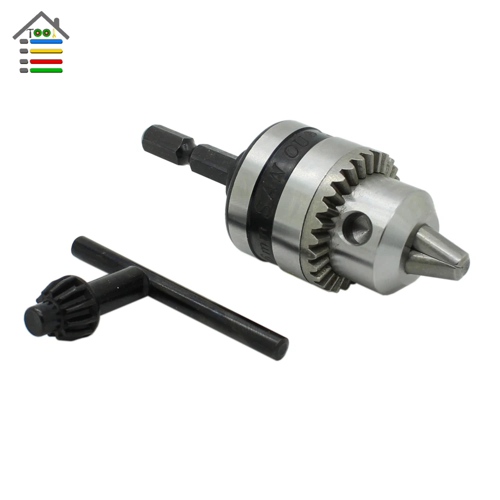 ไฟฟ้าเจาะ Chuck ความจุ 0.6-6 มม.3/8-24UNF 1/4 "HEX Shank สำหรับ HAMMER Power เครื่องมือ 1