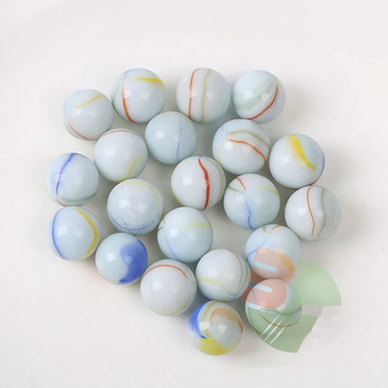 

20 PCS of glass ball 16 mm cream console game pinball machine cattle small marbles pat toy parent-child machine bead stress ball