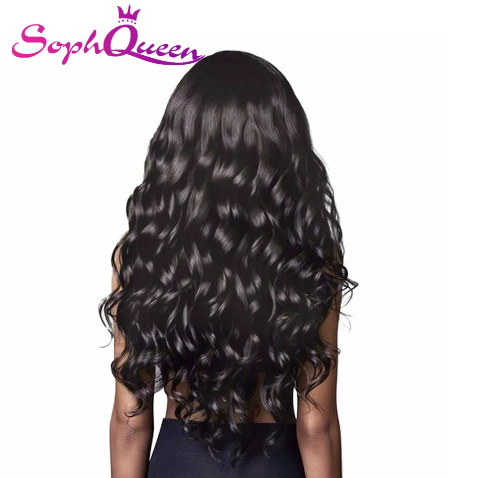 Soph Queen Hair Body Wave Indian Hair Bundles Double Machine Weft 100% Remy Human Hair Bundles Can Buy With Closure 8-26inches
