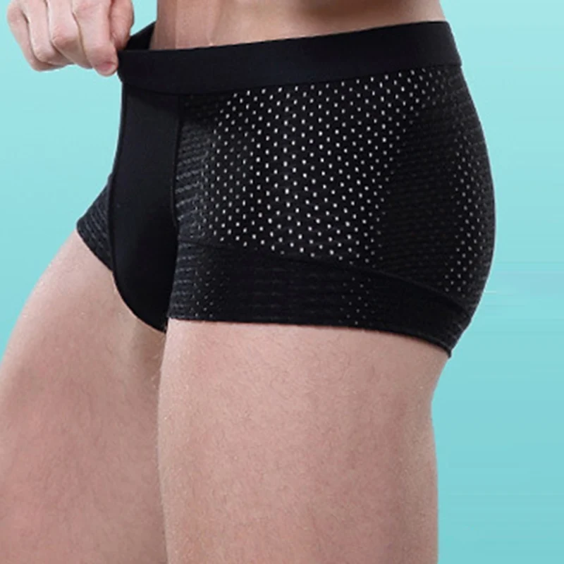3 Pcs/Set Breathable Mesh Silk Men's Boxer Four Corner Underwear