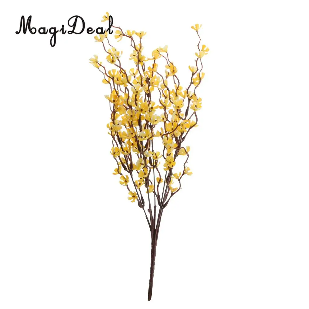 7 Forks Artificial Plum Blossom Branch Simulation Plastic Flower Branches Bouquets DIY Home Wedding Party Decor Art