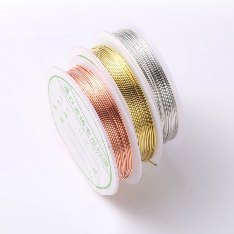 

UNNAIER New Copper Line String Multicolor Wire Beading Parts DIY 1 Roll Wire Accessories for jewelry Cord Volume 0.8mm*3m