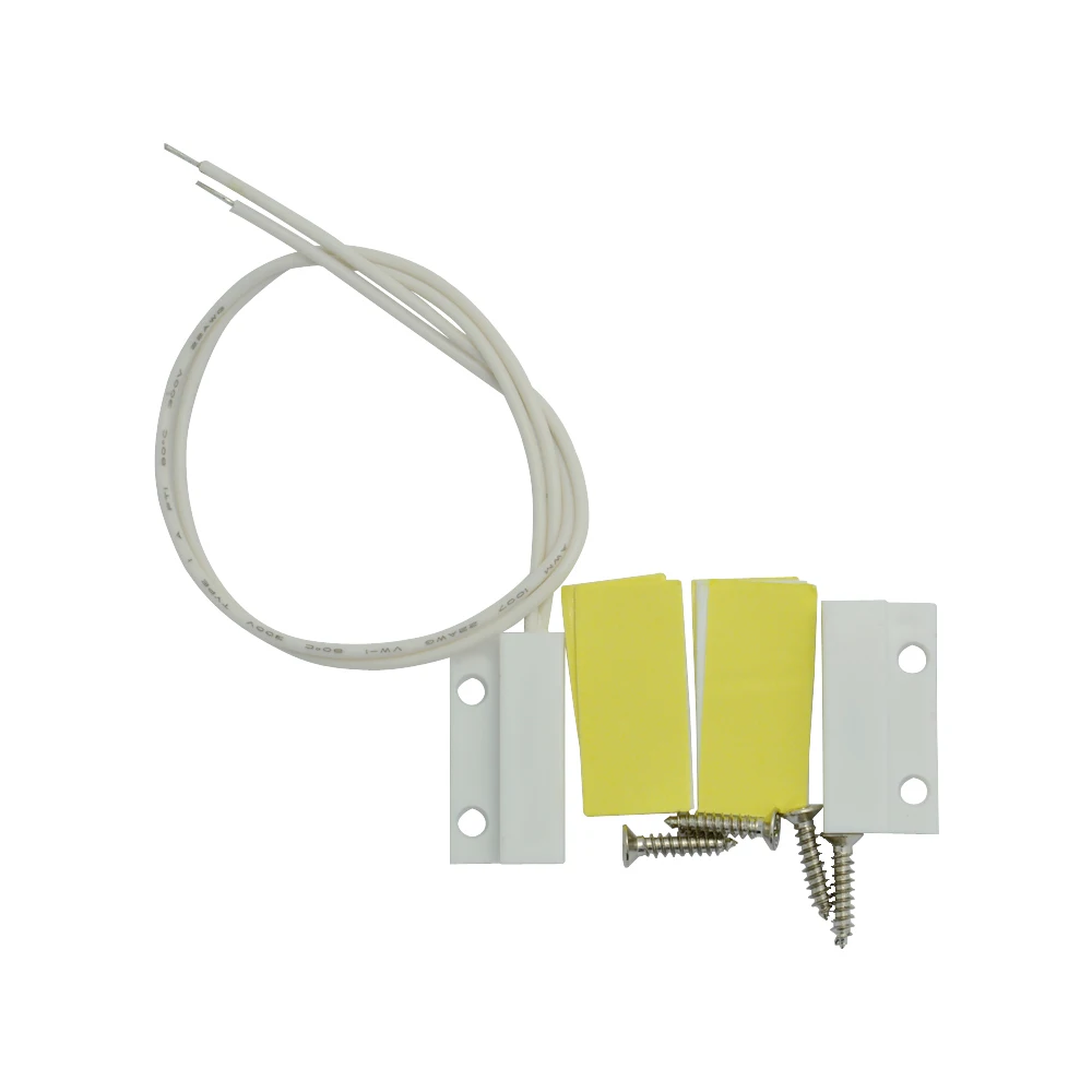 

(20 PCS) White Color Plastic Wire Door contact sensor Magnet switch for door window alarm system anti intruder Magnetic Sensor
