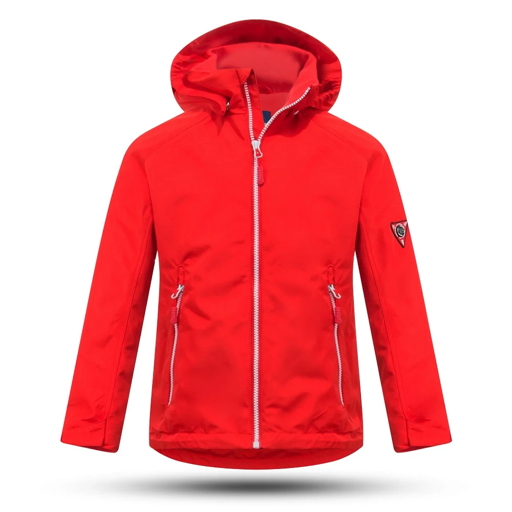 Водонепроницаемые ветрозащитные куртки для маленьких мальчиков и девочек; Верхняя одежда для детей; повседневная спортивная теплая одежда; Детское пальто для От 3 до 12 лет - Цвет: Красный